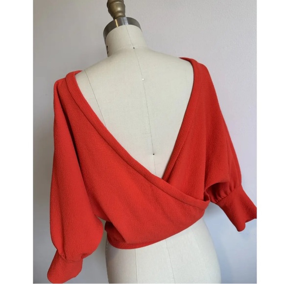Rachel Comey orange Red Batwing Sleeve Top - Picture 2 of 12